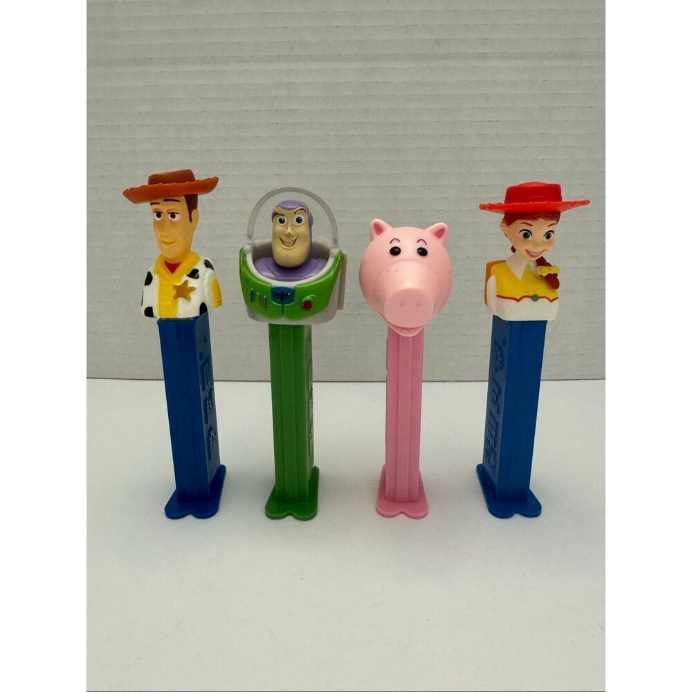 Vintage Toy Story Pez Dispenser Set of 4 Woody Jessie Buzz Lightyear Hamm